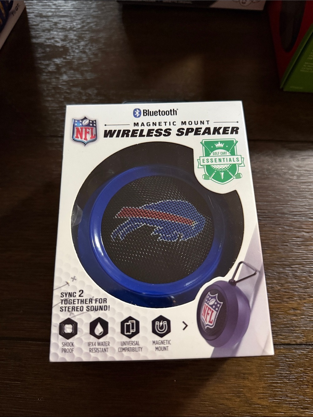 NFL Wireless Magnetic Speaker - Blue and Black with Team Logo